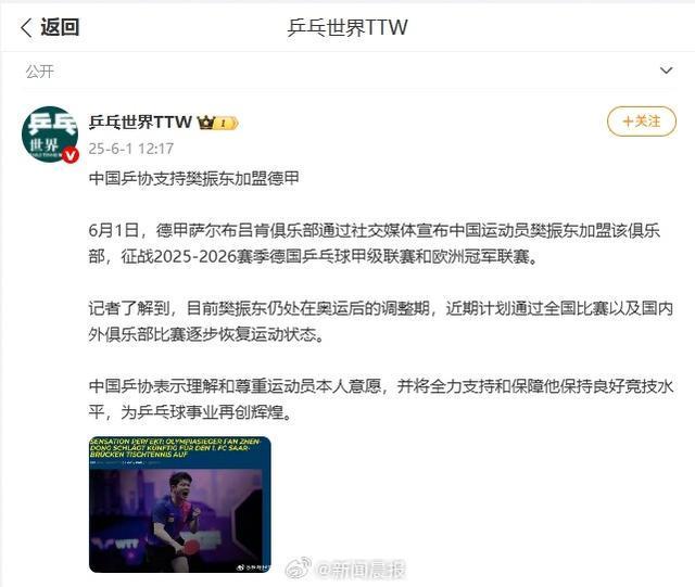 竞技樊振东留洋的本质是因热爱主动走出舒适区AG凯发K8国际观点：运动员的优秀不止于(图2)